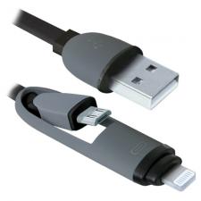 Кабель для зарядки 2 в 1 "Plus II", Micro USB/Lightning 8 Pin, 2А 