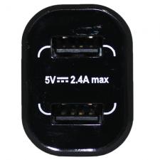 Переходник с 2 USB портами "Duete", 2,4А